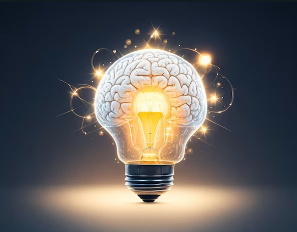 light bulb shaped like brain